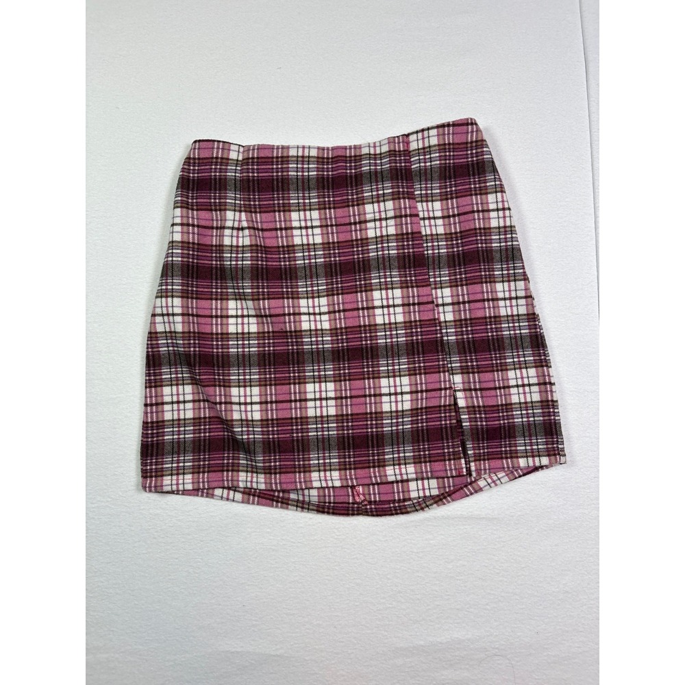 Art Class Girls Pink‎ Plaid Skirt Elastic Waist L 10/12